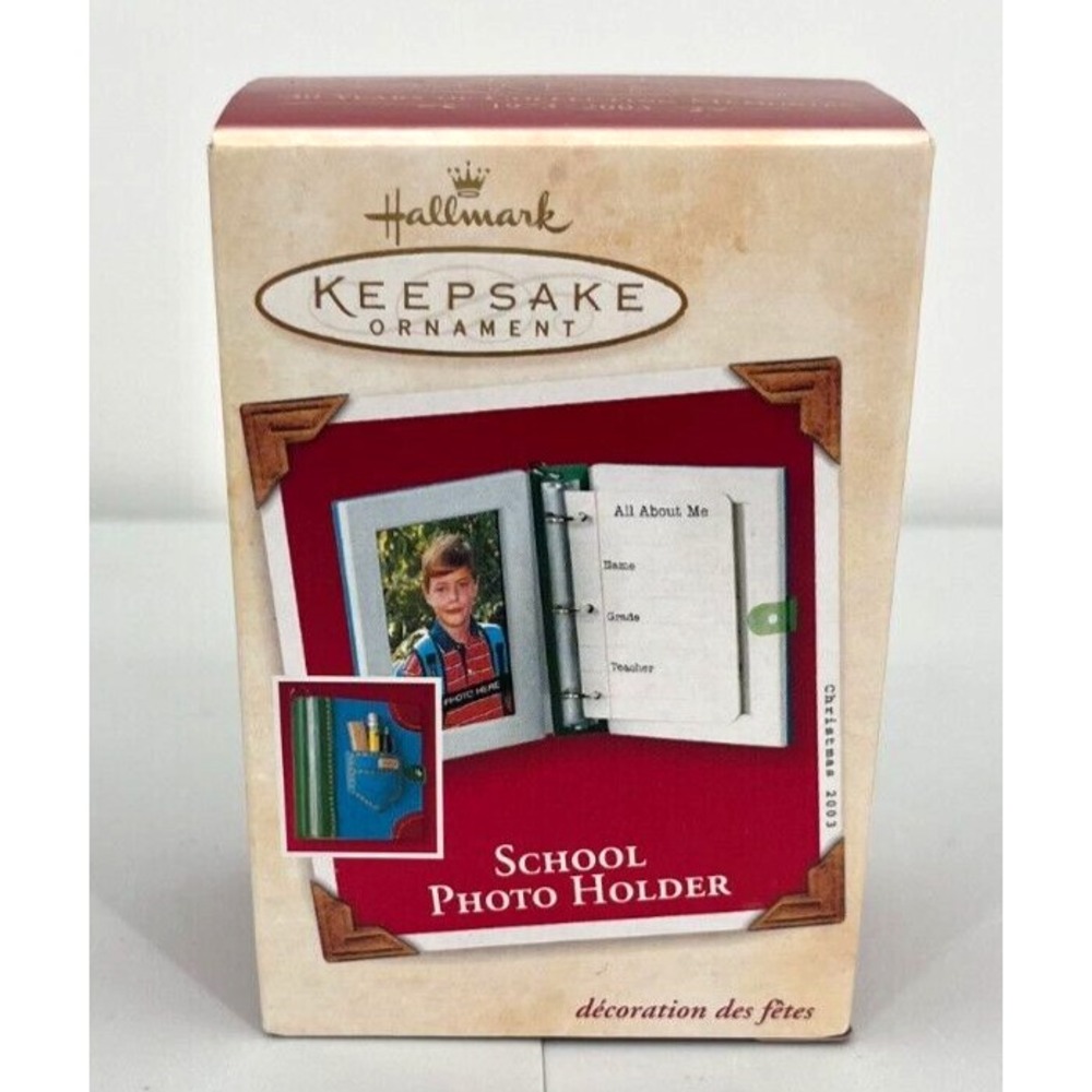 Hallmark‎ Keepsake Ornament 2003 SCHOOL PHOTO HOLDER